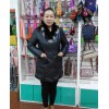 меховой воротник в долгосрочной секция женщин куртка зимой 2014 года продажи темперамент чисто перо