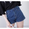 2015 Korea retro college wind curling loose waisted Jean Shorts shorts and AA