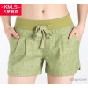 Summer new linen trousers linen SHORTS ELASTIC WAIST casual shorts female summer shorts