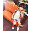 2015 summer new kids 67 Embroidered Denim Shorts shorts Han Banniu stereo boy children