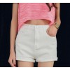 (Photos) 9061 new Korean white lipped all-match waisted denim shorts shorts