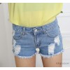 In summer 2015 the Korean version of women's Denim Shorts Jeans Shorts BF light hole denim