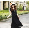 8400 new summer dress female Bohemia slim slim big swing short sleeved Chiffon Dress