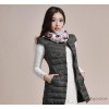 A slim slim down jacket thin neck dress long down vest one generation