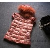 It's 2014 new winter fur collar cuff Flower Hat white duck feather vest agent