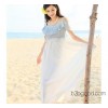 Manufacturers selling 2014 new women's summer dress skirt dress stitching Chiffon Bohemia