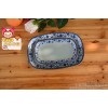 Wholesale A5 melamine melamine tableware plate of blue and white porcelain rectangular fillet food d