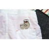 Cute little baby hedgehog cotton suit: striped long sleeved T-shirt + double corduroy Bib 48