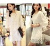 2012 new spring and summer in South Korea pierced hook sleeve dress ladies retro lace skirt