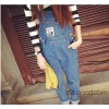 South Korea's 2015 new loose Denim Bib pants female Korean Mickey cartoon summer Jumpsuit