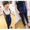 2015 children with a high waist European spring girl stand feet Bib strap Y