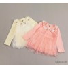 6117 Korean girls rose Lapel lace dress skirt's number of children