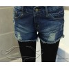 The new fashion fashion skinny jeans size female frayed denim shorts hole