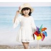 2014 Summer new Korean Girls Ladies wind sleeve lace dress princess dress a hollowed out