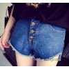 2015 Korean version of the New South Korean custom slim waisted denim shorts burr hole