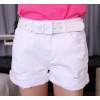 2015 new jeans loose large size Korean version of women's curling white hole denim shorts