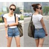 2015 New Retro waisted denim shorts free agent