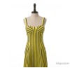 Krazy summer new sexy modern street and high-quality cotton striped dress dress.