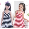 Manufacturer's direct selling children's wear 2015 new summer Stripe Cotton Skirt