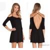 The explosion of youth sweet sexy backless dress slim package hip loose backing big swing dress