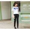 The new summer fashionable jeans all-match Chiffon drawstring pants female slim women's casual pants