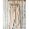 On the new spring and summer simple straight women's casual pants pure linen