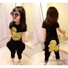 The summer of 2014 new boys and girls Duck short sleeved + Haren pants cotton suit children leisure 