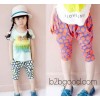 Hao Ming Beibei 2014 girls new candy Haren tide thin pants color baggy pants pants seven