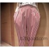 Q5664 brand new women's European style thin vertical stripes Chiffon Haren pants