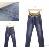 48 new drawstring waist design folk style Korean fashion jeans wholesale