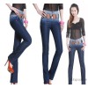 New authentic Korean leisure washed in a color gradient waist jeans pencil pants summer 8030