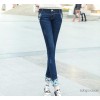 2014 new fashion jeans flanging embroidery pencil pants pants jeans