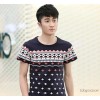 The explosion of 2015 Korean men's men's T-shirt cotton short sleeved t-shirt men's fashion city