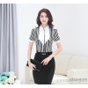 2015 new black and white vertical stripes suit slim slim skirt occupation female direct occupation