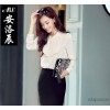 2014 autumn new OL temperament slim package hip skirt occupation suit two piece group