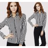 2014 new spring sleeved shirt dress fashion ladies shirt striped shirt occupation 80