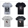 Hot Korean fashion men's men's short sleeved T-shirt printing popular low-cost direct sales