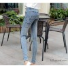 Elastic waist jeans, jeans, jeans, do the old pencil pants, Multi Pocket pencil pants, stretch pants