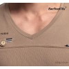 2014 popular Korean men's short sleeved T-shirt collar V Mens T-shirt wholesale solid factory direct