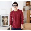 2015 new winter men's sweater Japanese Korean men Hemp flowers thick warm slim knitted wool