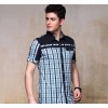 2015 new Korean men's summer cotton short sleeved Plaid Shirt Lapel men's shirt a