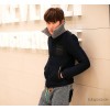 Korean men's high-grade large collar men's slim warm cotton coat thick men short Mianfu wholesale