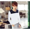 The new spring Korean men's casual slim V collar long sleeved T-shirt fashion personality all-match 