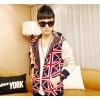 Hot Korean men's wear sweater Metrosexual thickened double Jack W men's sweater coat.