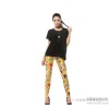 NEW New Digital Print Leggings yellow Mickey pencil pants KDK1064