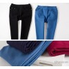 Autumn and winter super soft thick warm Leggings Korean female W110 pencil pants pocket rivet feet