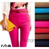 Spring and autumn thin candy color high elastic woven waist nine Leggings pencil pants series