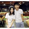 Short sleeved T-shirt Lapel Cotton Mens Clothing Korean slim short sleeved polo shirt couples dress