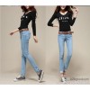 2015 summer new cheap Korean Ladies Jeans manual hole slim pencil pants fashion