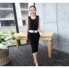 2015 new summer charm sleeveless chiffon shirt pencil pants two piece leisure suit.